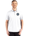 New York City FC Cutter & Buck Advantage Refresh Epic Confidence Recycled Mens Big & Tall Tri-Blend Pique Polo White Front Thumbnail Image