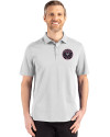 Inter Miami CF Cutter & Buck Advantage Refresh Epic Confidence Recycled Mens Big & Tall Tri-Blend Pique Polo CONCRETE Front Thumbnail Image