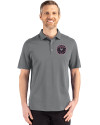 Inter Miami CF Cutter & Buck Advantage Refresh Epic Confidence Recycled Mens Big & Tall Tri-Blend Pique Polo Elemental Grey Front Thumbnail Image