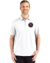Inter Miami CF Cutter & Buck Advantage Refresh Epic Confidence Recycled Mens Big & Tall Tri-Blend Pique Polo White Front Thumbnail Image