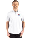 New York Giants Historic Cutter & Buck Advantage Refresh Epic Confidence Recycled Mens Big & Tall Tri-Blend Pique Polo White Front Thumbnail Image