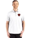 Chicago Bears Historic Cutter & Buck Advantage Refresh Epic Confidence Recycled Mens Big & Tall Tri-Blend Pique Polo White Front Thumbnail Image