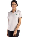 View image 4: Miami Dolphins Cutter & Buck Coastline Recycled Double Peached Womens Dolman Polo CONCRETE Front