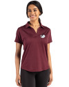 View image 4: Arizona Cardinals Historic Cutter & Buck Coastline Recycled Double Peached Womens Dolman Polo Bordeaux Front