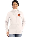 Cincinnati Bengals Historic Cutter & Buck Roam Epic Versatility Recycled Womens Full Zip Hooded Jacket Shell Front Thumbnail Image