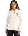 Green Bay Packers Historic Cutter & Buck Roam Recycled Buttery-Soft Knit Womens Full Zip Hooded Jacket Shell Front Thumbnail Image