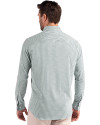Green Bay Packers Historic Cutter & Buck Skyline Epic Confidence Recycled Gingham Mens Long Sleeve Dress Shirt Hunter/White Back Thumbnail Image