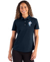 Tennessee Titans Historic Cutter & Buck Advantage Refresh Epic Confidence Recycled Womens Tri-Blend Pique Polo Liberty Navy Front Thumbnail Image