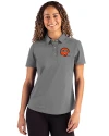 Cincinnati Bengals Historic Cutter & Buck Advantage Refresh Epic Confidence Recycled Womens Tri-Blend Pique Polo Elemental Grey Front Thumbnail Image