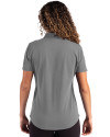 Detroit Lions Historic Cutter & Buck Advantage Refresh Epic Confidence Recycled Womens Tri-Blend Pique Polo Elemental Grey Back Thumbnail Image