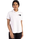 New England Patriots Cutter & Buck Advantage Refresh Epic Confidence Recycled Womens Tri-Blend Pique Polo White Front Thumbnail Image