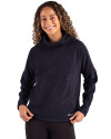 Cutter & Buck Woodland Epic Versatility Recycled Fleece Womens Funnel Neck Pullover Jacket Navy Blue Front Thumbnail Image
