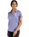 Minnesota Twins Mono Cutter & Buck Coastline Epic Comfort Recycled Womens Dolman Polo Hyacinth Front Thumbnail Image