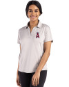 Los Angeles Angels Cutter & Buck Coastline Epic Comfort Recycled Womens Dolman Polo CONCRETE Front Thumbnail Image