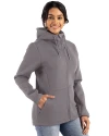 Cincinnati Reds Mono Cutter & Buck Roam Epic Versatility Recycled Womens Full Zip Hooded Jacket Elemental Grey Side Thumbnail Image