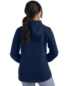 Washington Nationals Mono Cutter & Buck Roam Epic Versatility Recycled Womens Full Zip Hooded Jacket Navy Blue Back Thumbnail Image