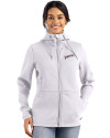 San Diego Padres Cooperstown Cutter & Buck Roam Epic Versatility Recycled Womens Full Zip Hooded Jacket Solitare Front Thumbnail Image