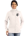 Minnesota Twins Mono Cutter & Buck Roam Epic Versatility Recycled Womens Full Zip Hooded Jacket Shell Front Thumbnail Image
