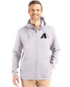 Arizona Diamondbacks Mono Cutter & Buck Roam Epic Versatility Recycled Mens Full Zip Hooded Jacket Solitare Front Thumbnail Image