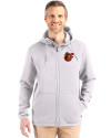 Baltimore Orioles Cooperstown Cutter & Buck Roam Epic Versatility Recycled Mens Full Zip Hooded Jacket Solitare Front Thumbnail Image