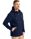 Los Angeles Angels Cooperstown Cutter & Buck Roam Epic Versatility Recycled Mens Full Zip Hooded Jacket Navy Blue Side Thumbnail Image