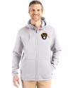 Milwaukee Brewers Cutter & Buck Roam Epic Versatility Recycled Mens Full Zip Hooded Jacket Solitare Front Thumbnail Image