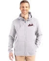 New York Mets Cooperstown Cutter & Buck Roam Epic Versatility Recycled Mens Full Zip Hooded Jacket Solitare Front Thumbnail Image