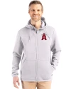 Los Angeles Angels City Connect Cutter & Buck Roam Epic Versatility Recycled Mens Full Zip Hooded Jacket Solitare Front Thumbnail Image