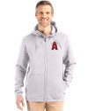 Los Angeles Angels City Connect Cutter & Buck Roam Epic Versatility Recycled Mens Full Zip Hooded Jacket Solitare Front Thumbnail Image