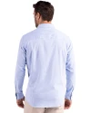 Minnesota Twins Mono Cutter & Buck Skyline Epic Confidence Recycled Gingham Mens Long Sleeve Dress Shirt Atlas/White Back Thumbnail Image