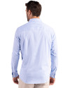 Atlanta Braves Cooperstown Cutter & Buck Skyline Epic Confidence Recycled Gingham Mens Long Sleeve Dress Shirt Atlas/White Back Thumbnail Image