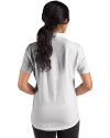 Los Angeles Dodgers Cooperstown Cutter & Buck Advantage Refresh Epic Confidence Recycled Womens Tri-Blend Pique Polo CONCRETE Back Thumbnail Image