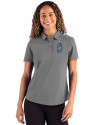 Seattle Mariners Cutter & Buck Advantage Refresh Epic Confidence Recycled Womens Tri-Blend Pique Polo Elemental Grey Front Thumbnail Image