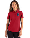 Boston Red Sox Cutter & Buck Advantage Refresh Epic Confidence Recycled Womens Tri-Blend Pique Polo Cardinal Red Front Thumbnail Image