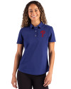 Philadelphia Phillies Cutter & Buck Advantage Refresh Epic Confidence Recycled Womens Tri-Blend Pique Polo Tour Blue Front Thumbnail Image