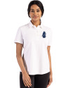 Chicago Cubs Cooperstown Cutter & Buck Advantage Refresh Epic Confidence Recycled Womens Tri-Blend Pique Polo White Front Thumbnail Image