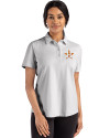 Houston Astros Cutter & Buck Advantage Refresh Epic Confidence Recycled Womens Tri-Blend Pique Polo CONCRETE Front Thumbnail Image