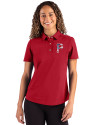 Pittsburgh Pirates Stars & Stripes Cutter & Buck Advantage Refresh Epic Confidence Recycled Womens Tri-Blend Pique Polo Cardinal Red Front Thumbnail Image