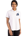 Chicago White Sox Cooperstown Cutter & Buck Advantage Refresh Epic Confidence Recycled Womens Tri-Blend Pique Polo White Front Thumbnail Image