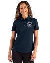 New York Mets Mono Cutter & Buck Advantage Refresh Epic Confidence Recycled Womens Tri-Blend Pique Polo Liberty Navy Front Thumbnail Image