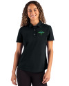Tampa Bay Rays City Connect Cutter & Buck Advantage Refresh Epic Confidence Recycled Womens Tri-Blend Pique Polo Black Front Thumbnail Image