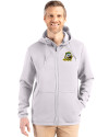 Oregon Ducks Cutter & Buck Roam Epic Versatility Recycled Mens Full Zip Hooded Jacket Solitare Front Thumbnail Image