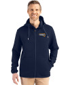 Northern Arizona Lumberjacks Cutter & Buck Roam Epic Versatility Recycled Mens Full Zip Hooded Jacket Navy Blue Front Thumbnail Image