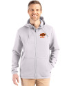 View image 7: Oklahoma State Cowboys Alumni Cutter & Buck Roam Recycled Buttery-Soft Knit Mens Full Zip Hooded Jacket Solitaire Front
