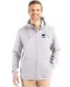 Penn State Nittany Lions Alumni Cutter & Buck Roam Epic Versatility Recycled Mens Full Zip Hooded Jacket Solitare Front Thumbnail Image