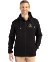 East Carolina Pirates Cutter & Buck Roam Epic Versatility Recycled Mens Full Zip Hooded Jacket Black Front Thumbnail Image