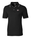 Kansas City Chiefs Cutter & Buck Advantage Tipped Polo Black Mannequin Thumbnail Image