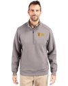 Arizona State Sun Devils Cutter & Buck Roam Epic Versatility Recycled Quarter Zip Mens Pullover Elemental Grey Front Thumbnail Image