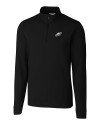 View image 1: Philadelphia Eagles Cutter & Buck Advantage Mens Zip Mock Black Mannequin