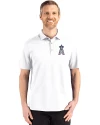 Los Angeles Angels Stars & Stripes Cutter & Buck Advantage Refresh Epic Confidence Recycled Mens Big & Tall Tri-Blend Pique Polo White Front Thumbnail Image